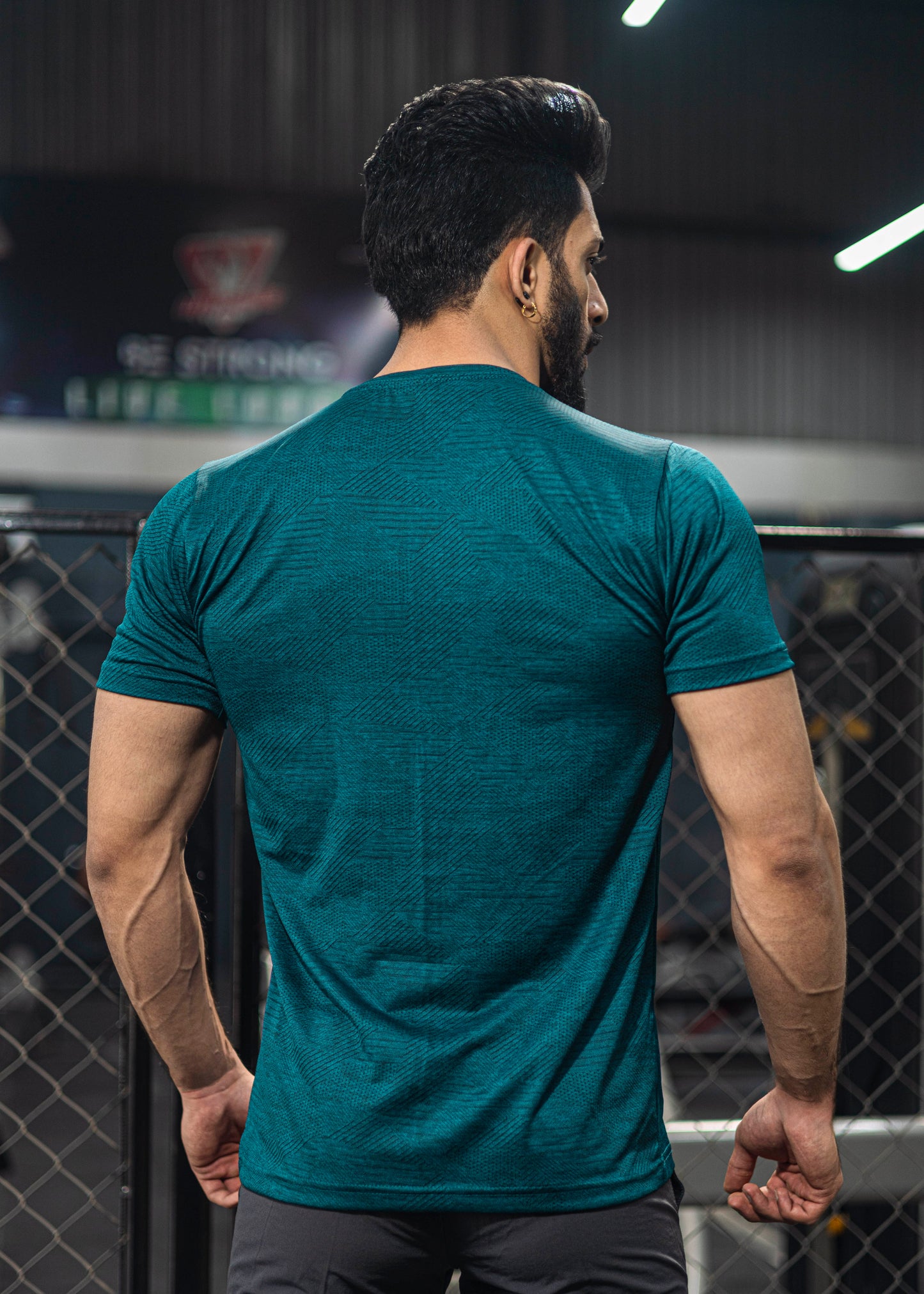 Textured T-shirt - Half Sleeves