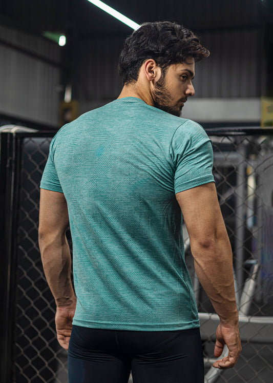 Textured T-shirt - Half Sleeves