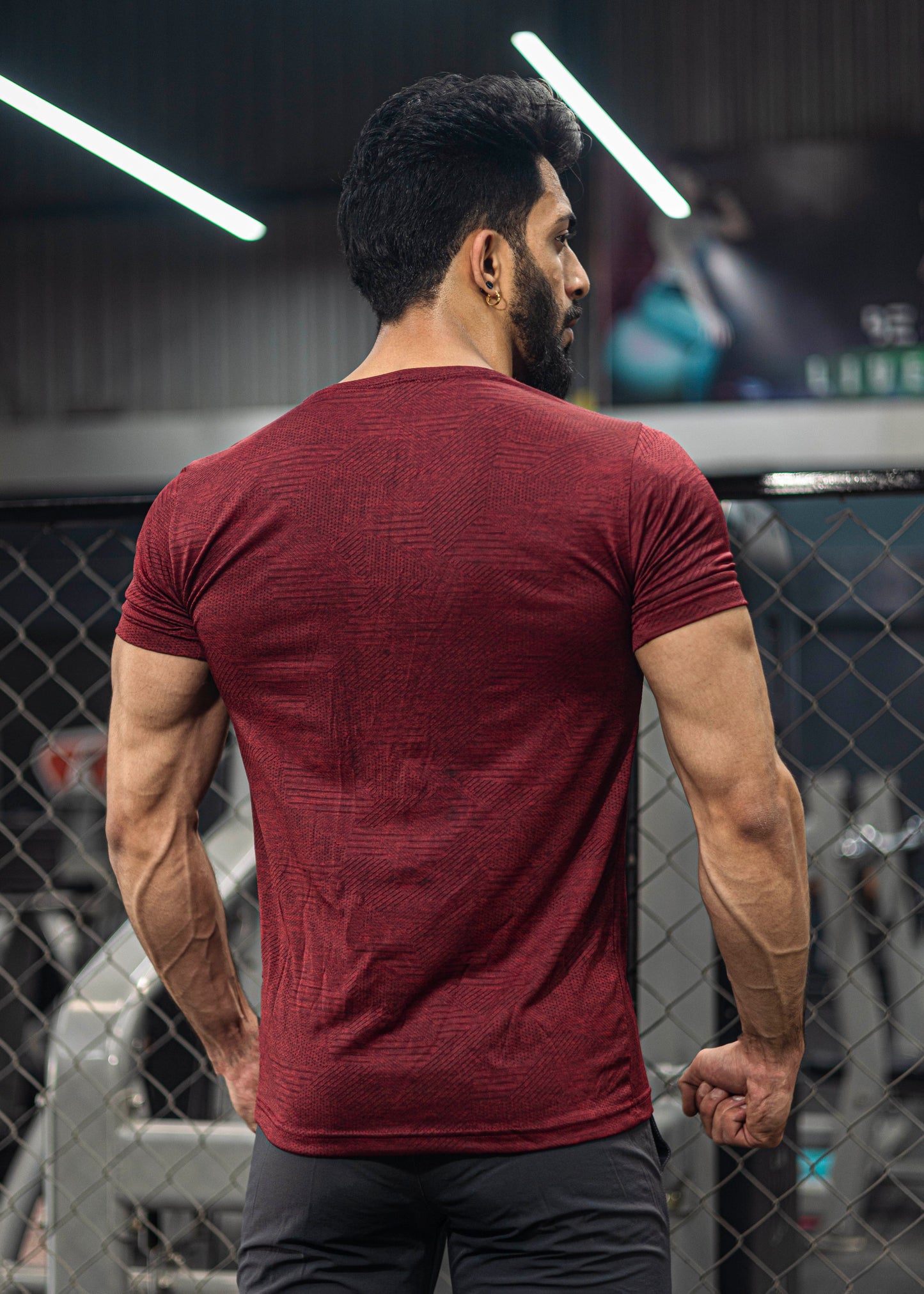 Textured T-shirt - Half Sleeves