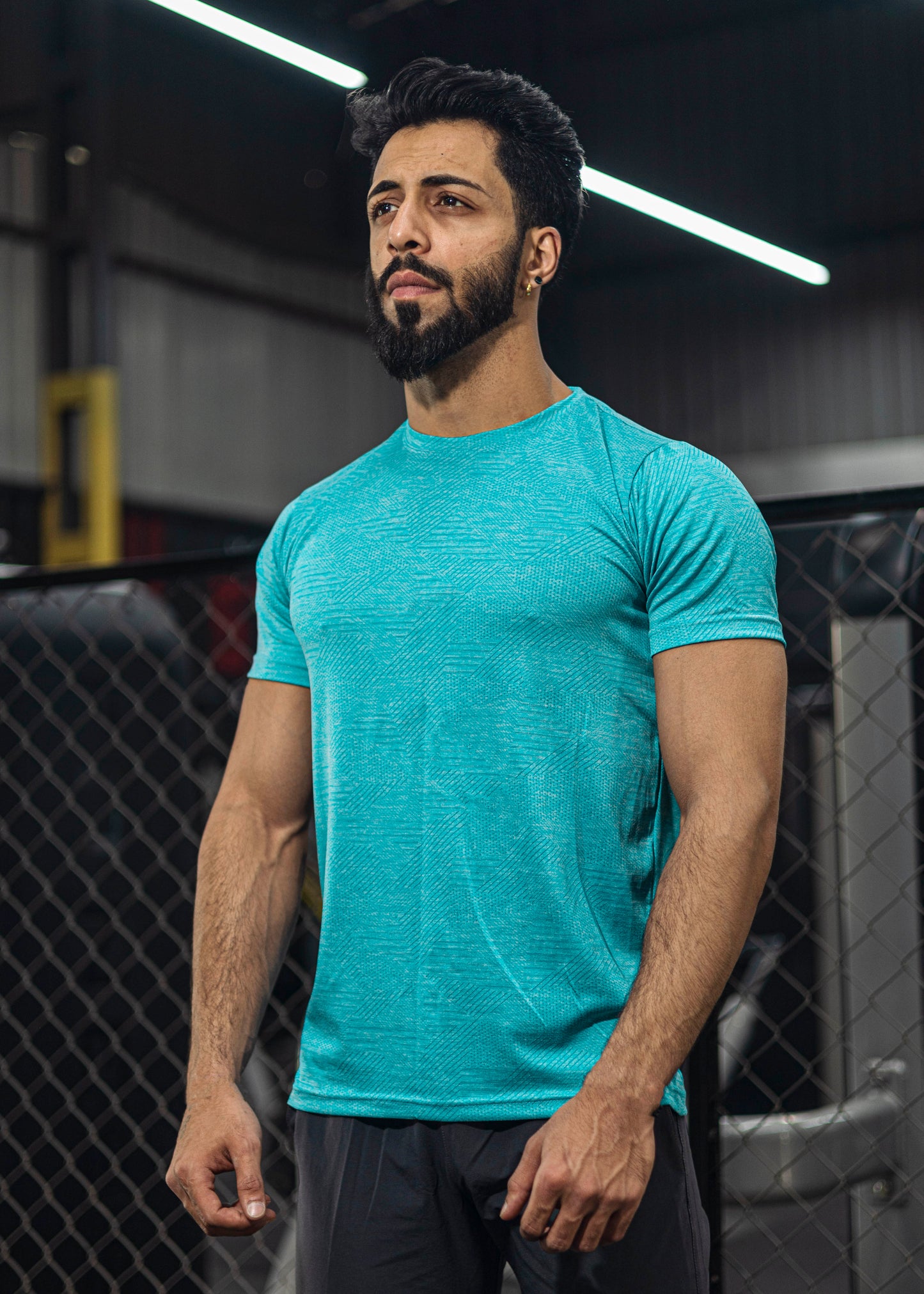 Textured T-shirt - Half Sleeves