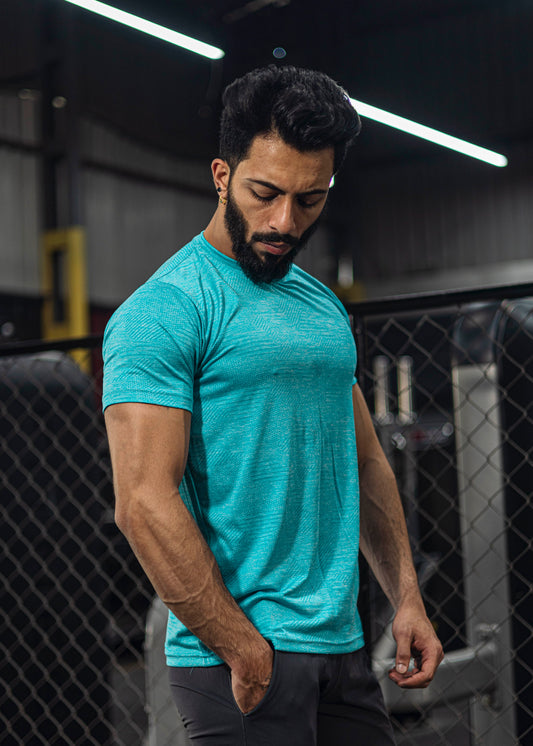 Textured T-shirt - Half Sleeves