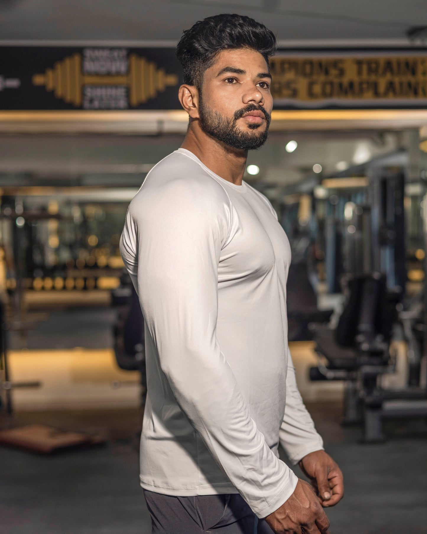 Compression T-Shirt Long Sleeves Cotton Fabric