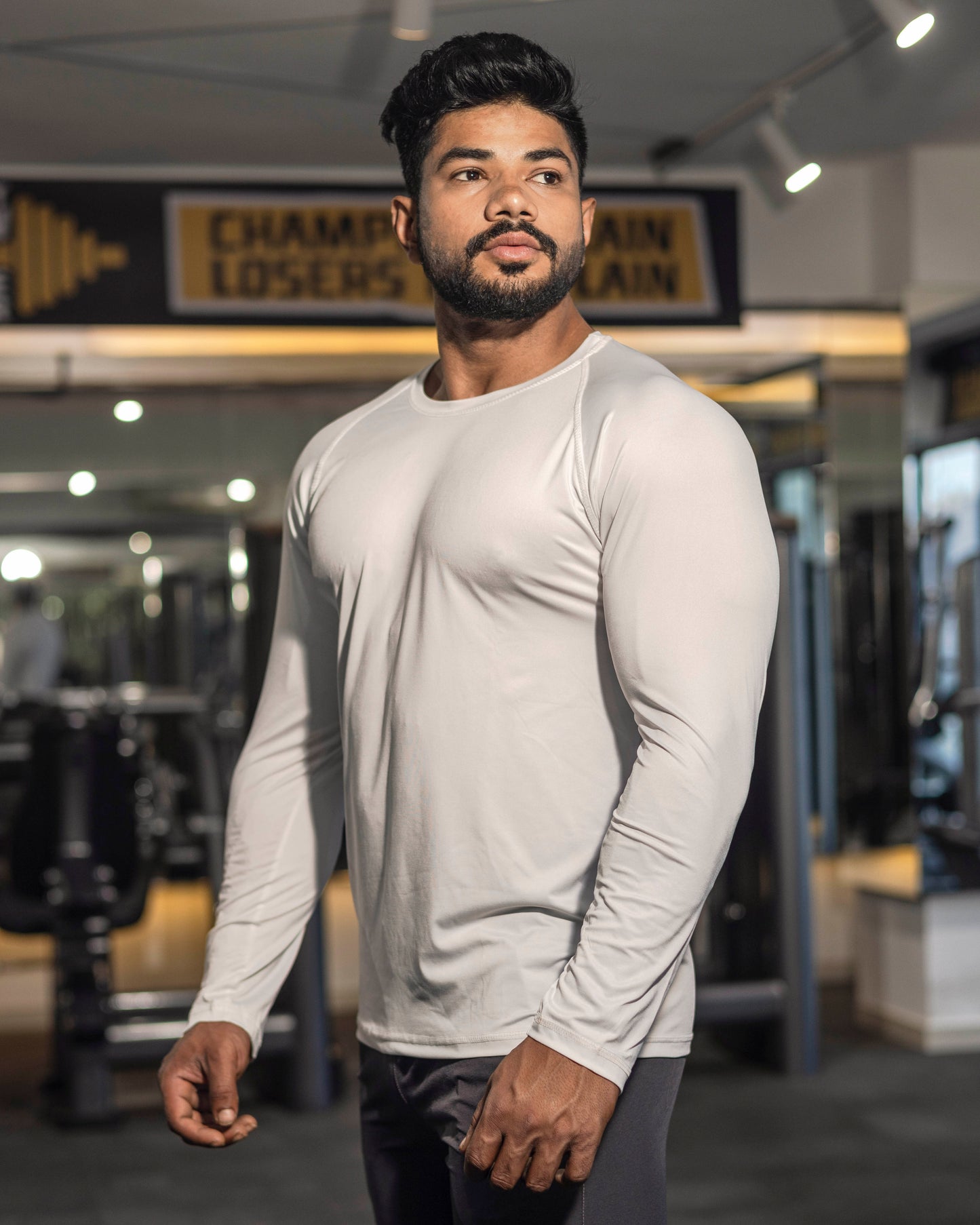 Compression T-Shirt Long Sleeves Cotton Fabric