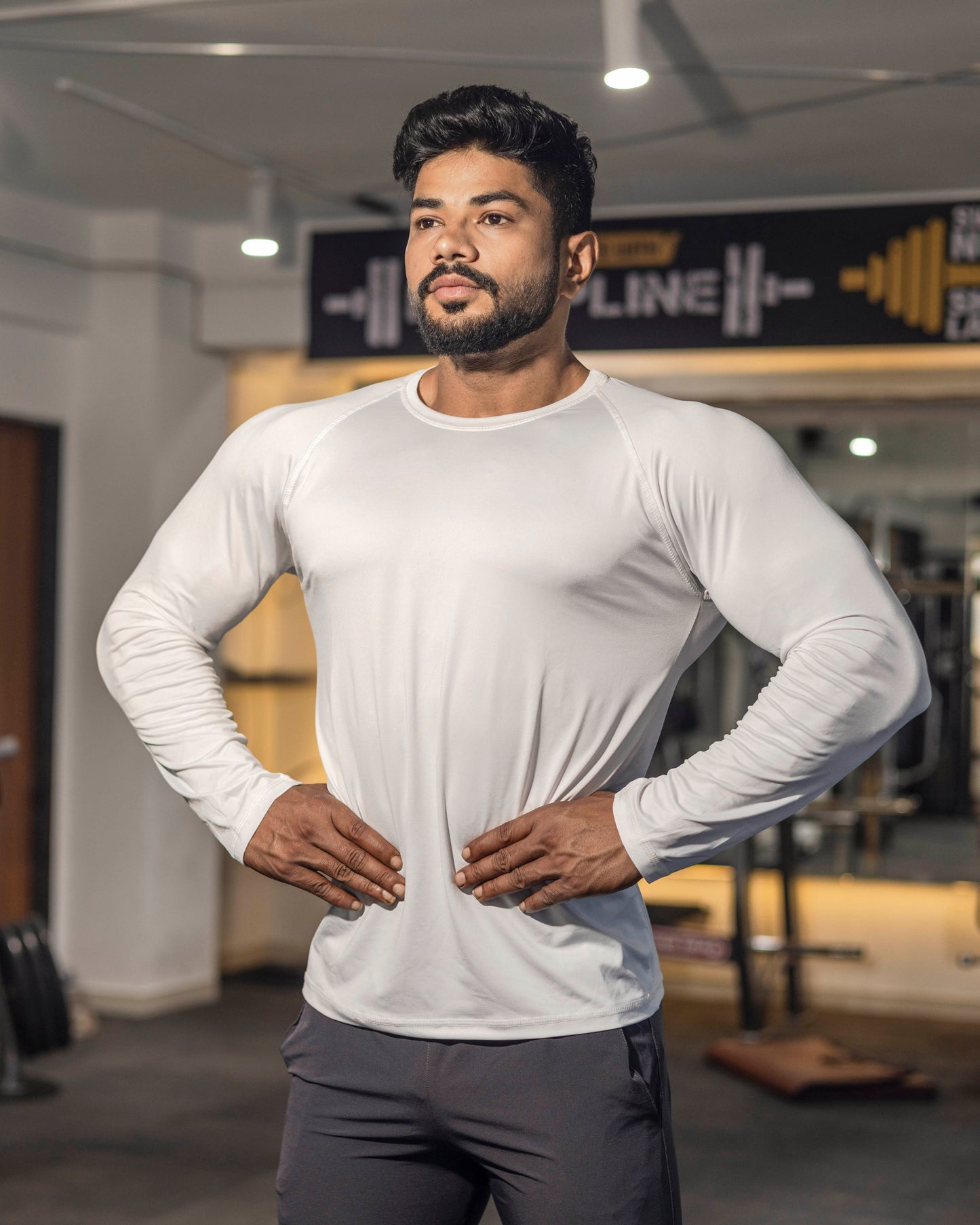 Compression T-Shirt Long Sleeves Cotton Fabric