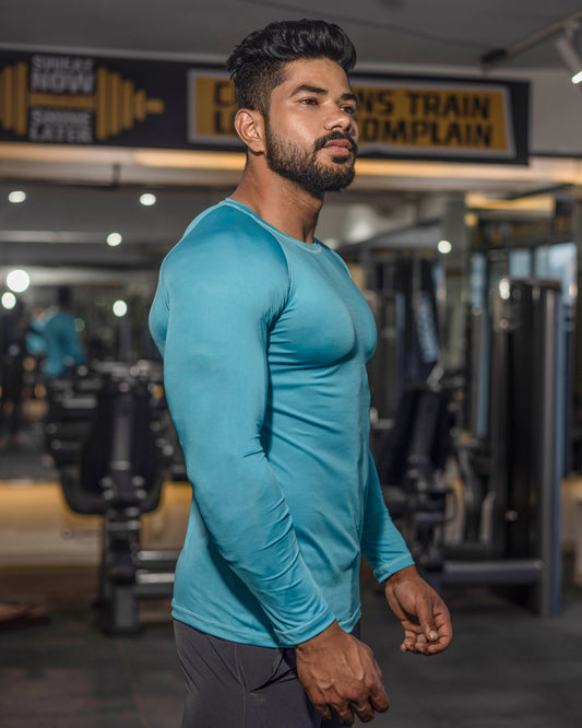 Compression T-Shirt Long Sleeves Cotton Fabric