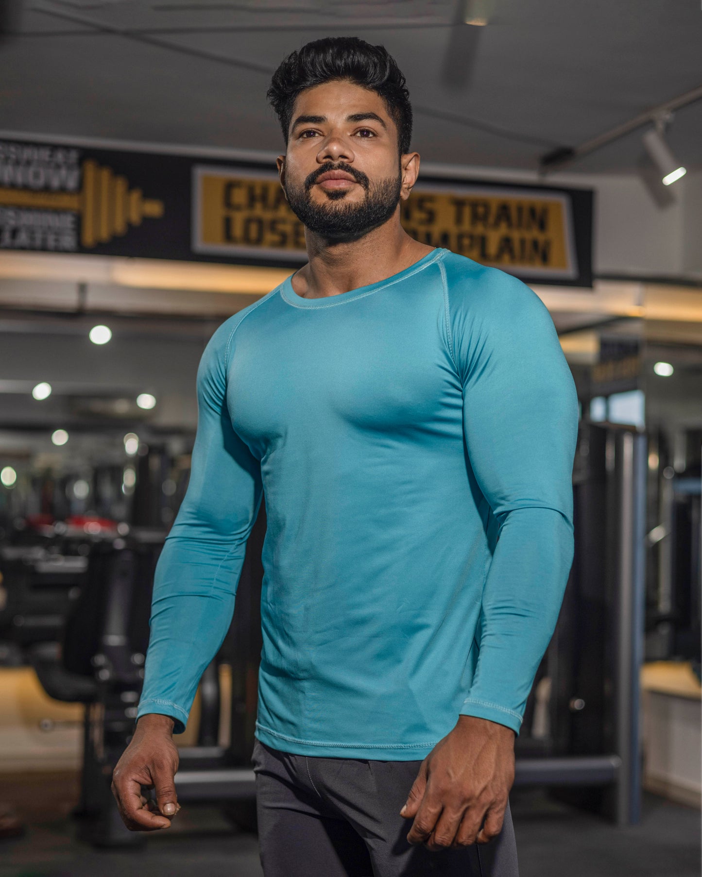 Compression T-Shirt Long Sleeves Cotton Fabric