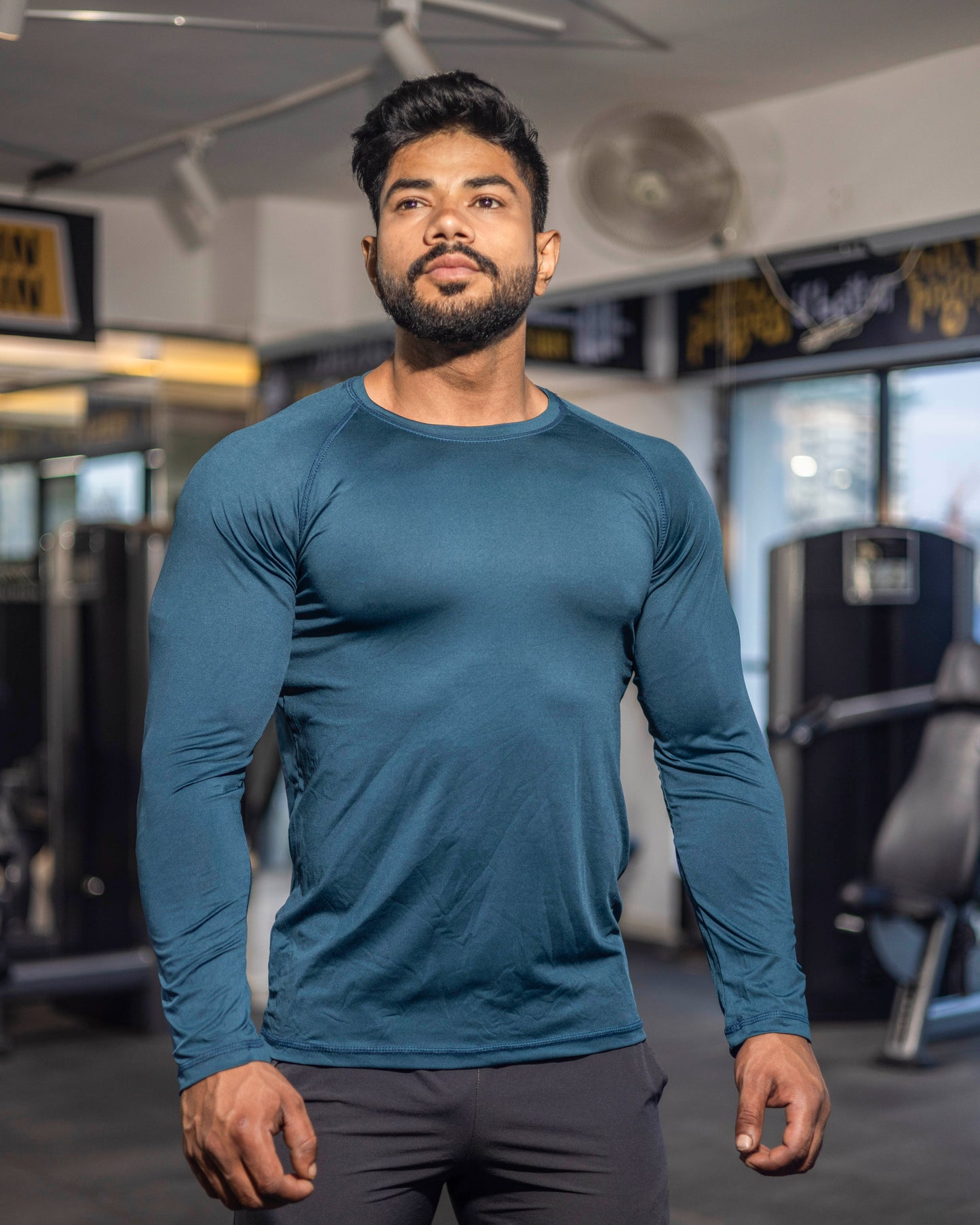 Compression T-Shirt Long Sleeves Cotton Fabric