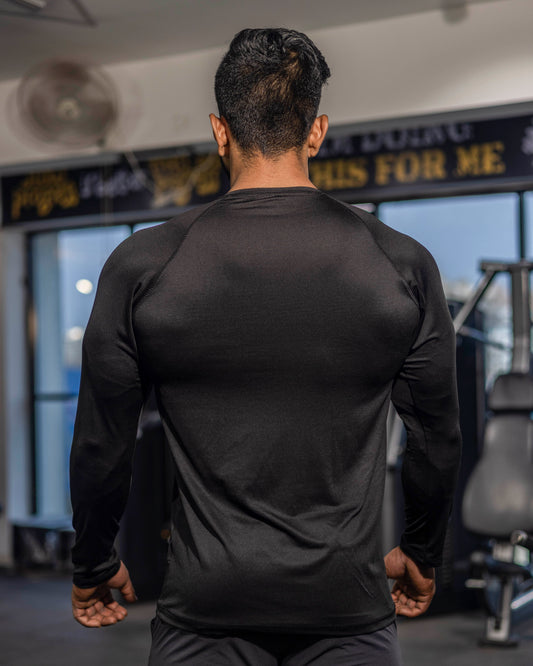 Compression T-Shirt Long Sleeves Cotton Fabric