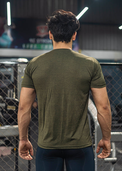 Textured T-shirt - Half Sleeves