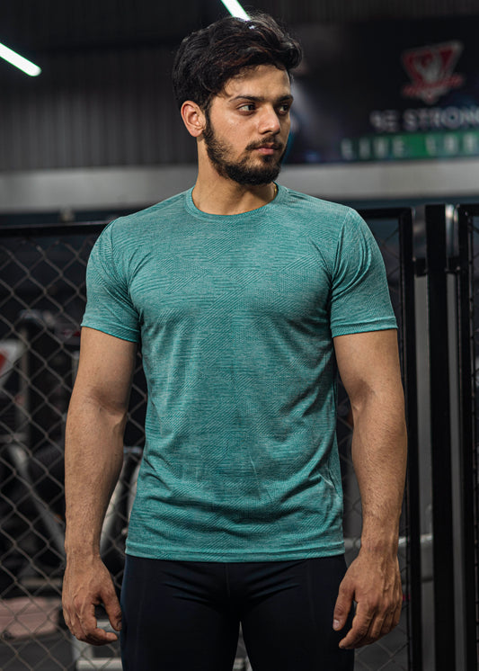 Textured T-shirt - Half Sleeves