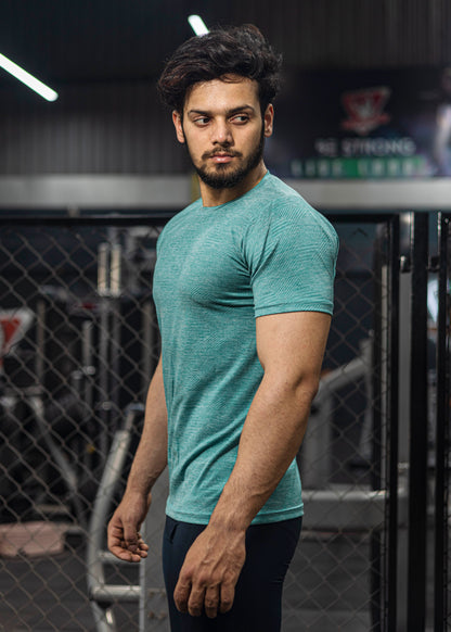 Textured T-shirt - Half Sleeves
