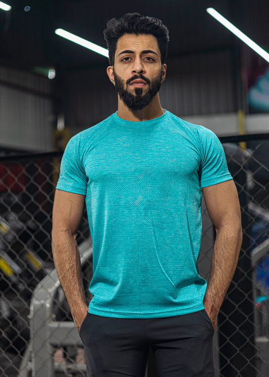 Textured T-shirt - Half Sleeves