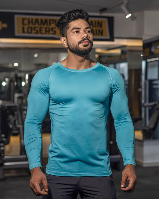 Compression T-Shirt Long Sleeves Cotton Fabric