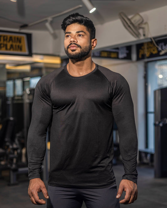 Compression T-Shirt Long Sleeves Cotton Fabric