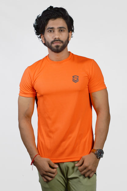 NEON ORENGE HALF SLEEVE T-SHIRT