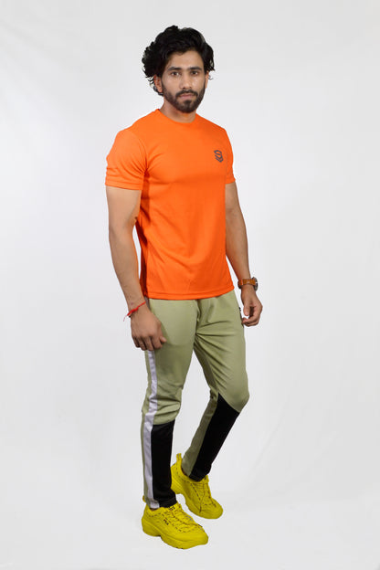NEON ORENGE HALF SLEEVE T-SHIRT