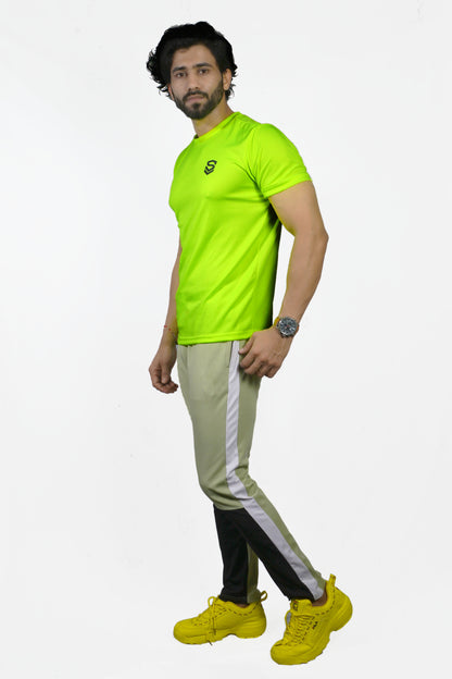 NEON GREEN HALF SLEEVE T-SHIRT
