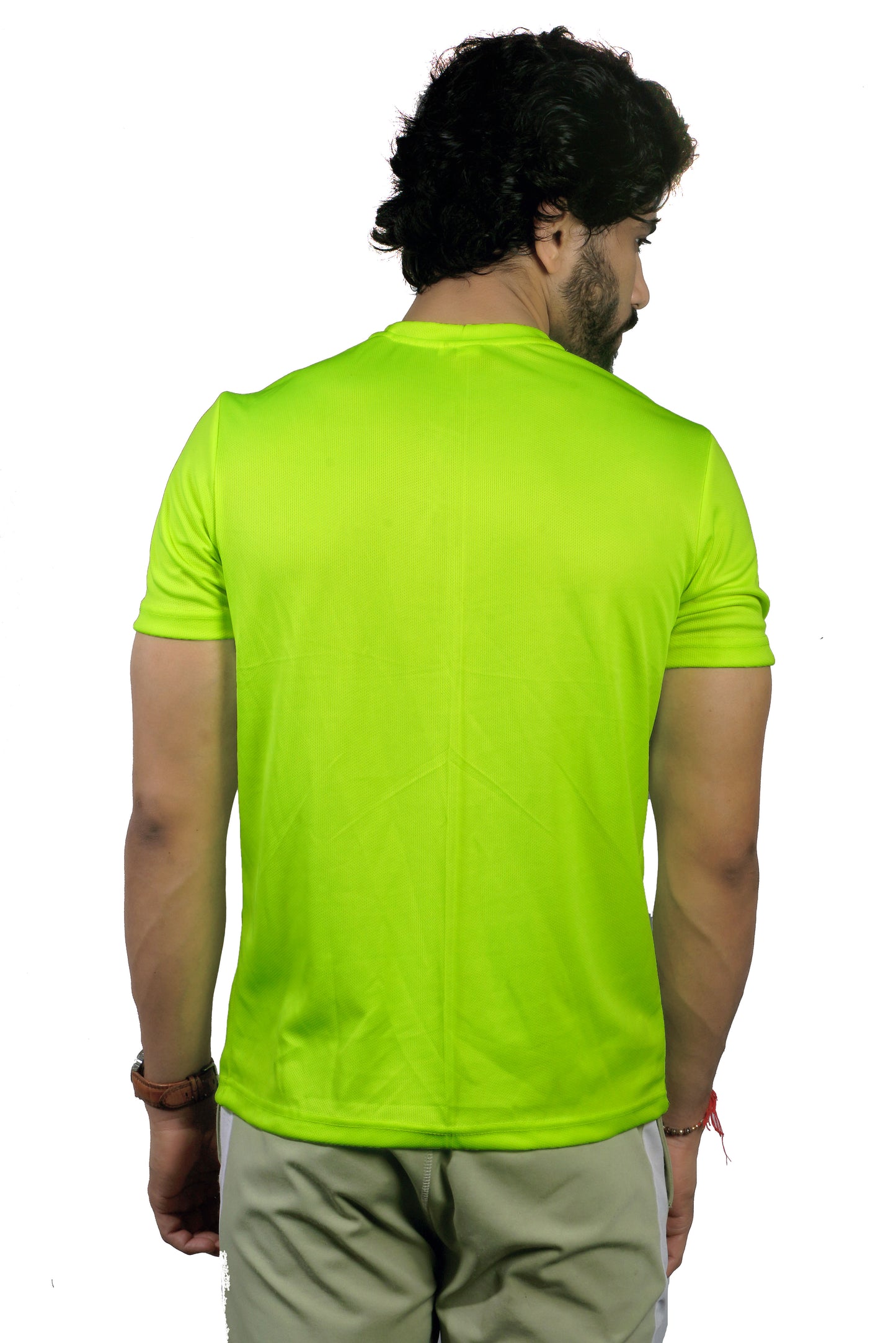 NEON GREEN HALF SLEEVE T-SHIRT